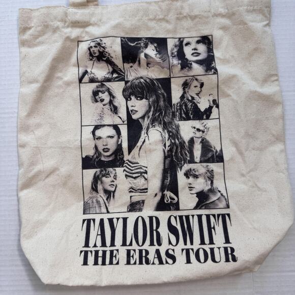 Taylor Swift Eras Tour VIP Tote Bag Concert Merch Canvas Collage Set of 2 - Picture 3 of 9